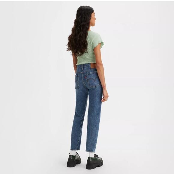 Levi's Wedgie Straight High Rise Cropped Jeans medium wash Size 32 - Picture 8 of 12